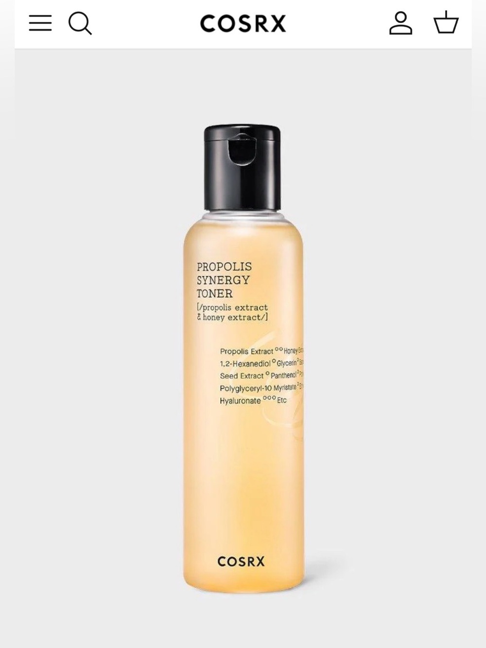 New COSrx propolis toner